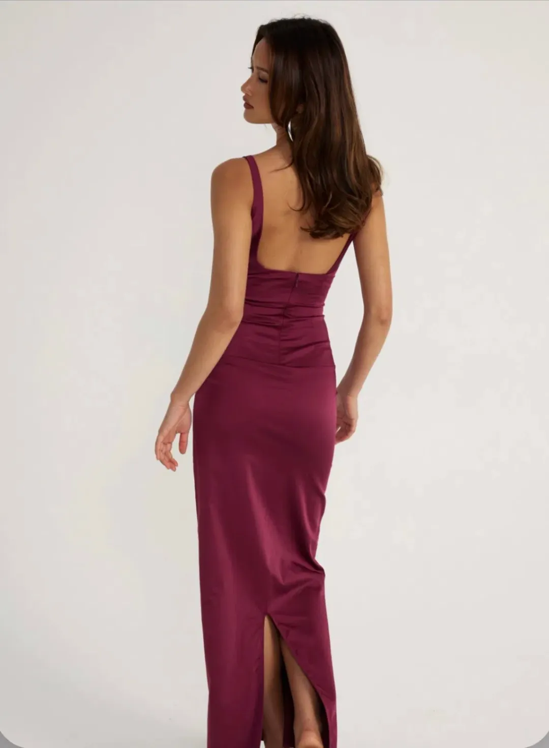 Ance Gria - Atlein Gown in Plum Size XS for rent on The Volte - main image
