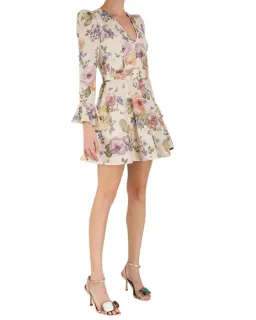 Zimmermann Luminosity Mini Dress Multi Floral Cream Size 2 / AU 12 for rent on The Volte - image 4