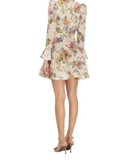Zimmermann Luminosity Mini Dress Multi Floral Cream Size 2 / AU 12 for rent on The Volte - image 2