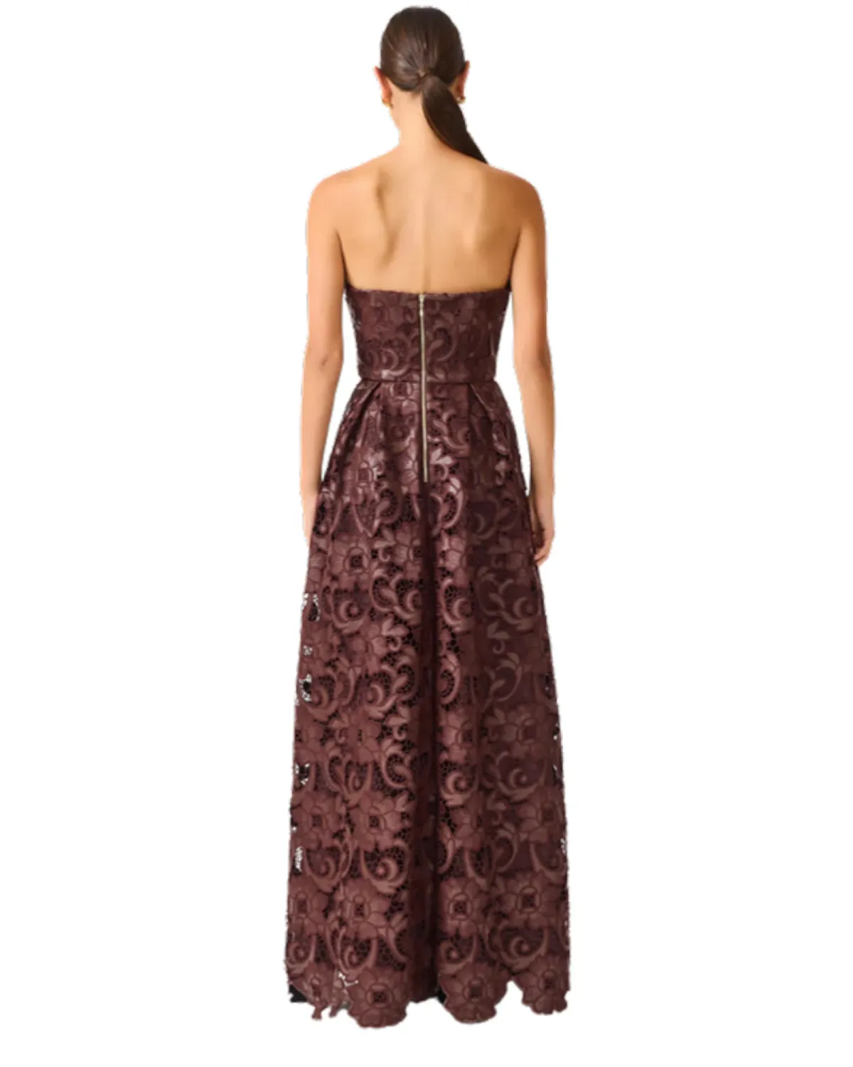 Elliatt Novelle Sweetheart Maxi Dress Chocolate Brown Size M / AU 10 - Image 2