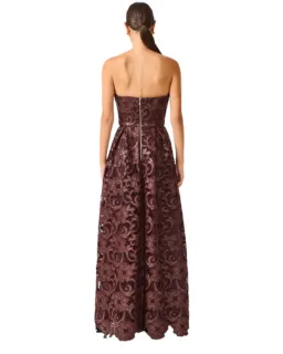 Elliatt Novelle Sweetheart Maxi Dress Chocolate Brown Size M / AU 10 for rent on The Volte - image 2