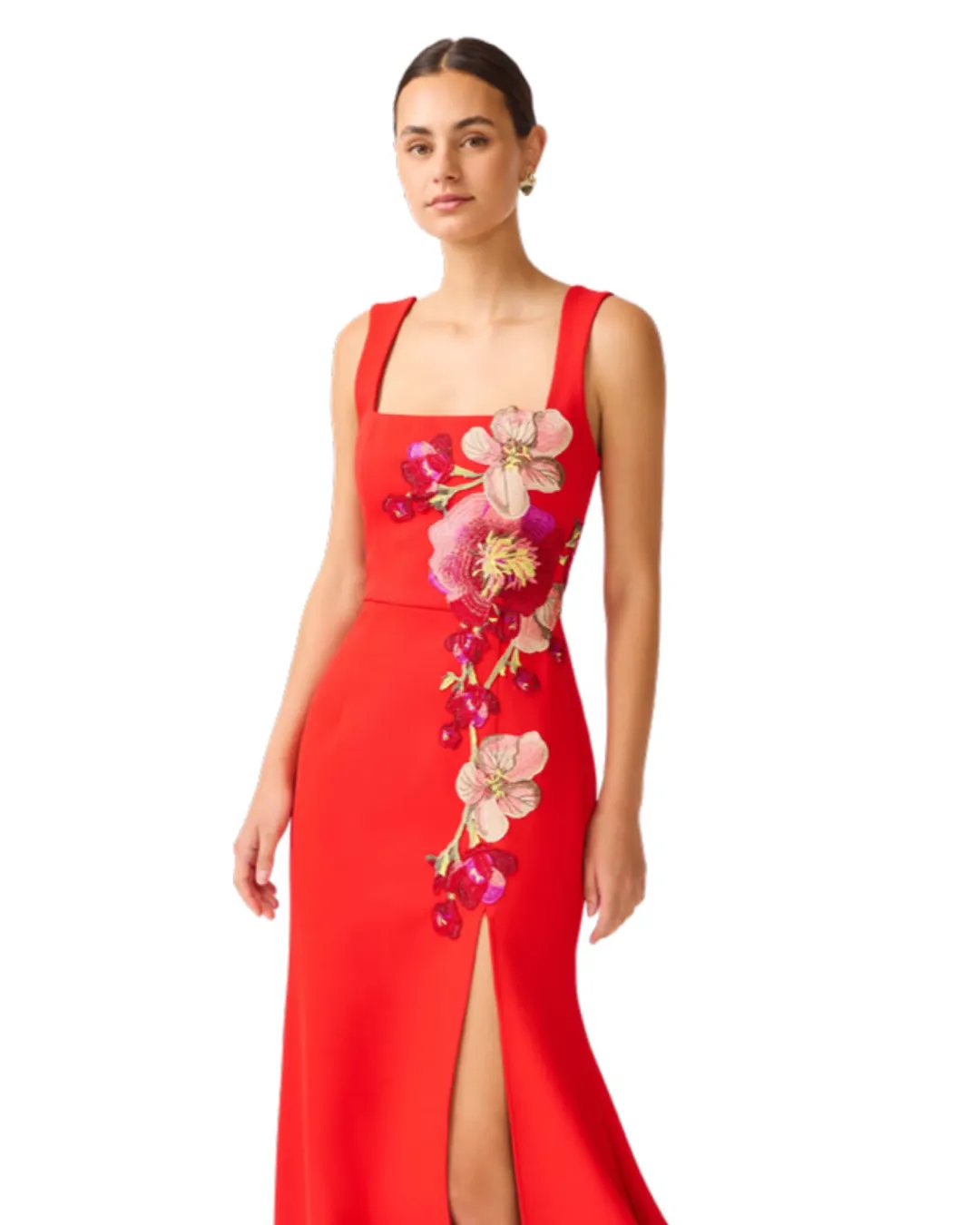 Elliatt Fleurisca Embroidered Gown Scarlet Red Size M / AU 10 for rent on The Volte - main image