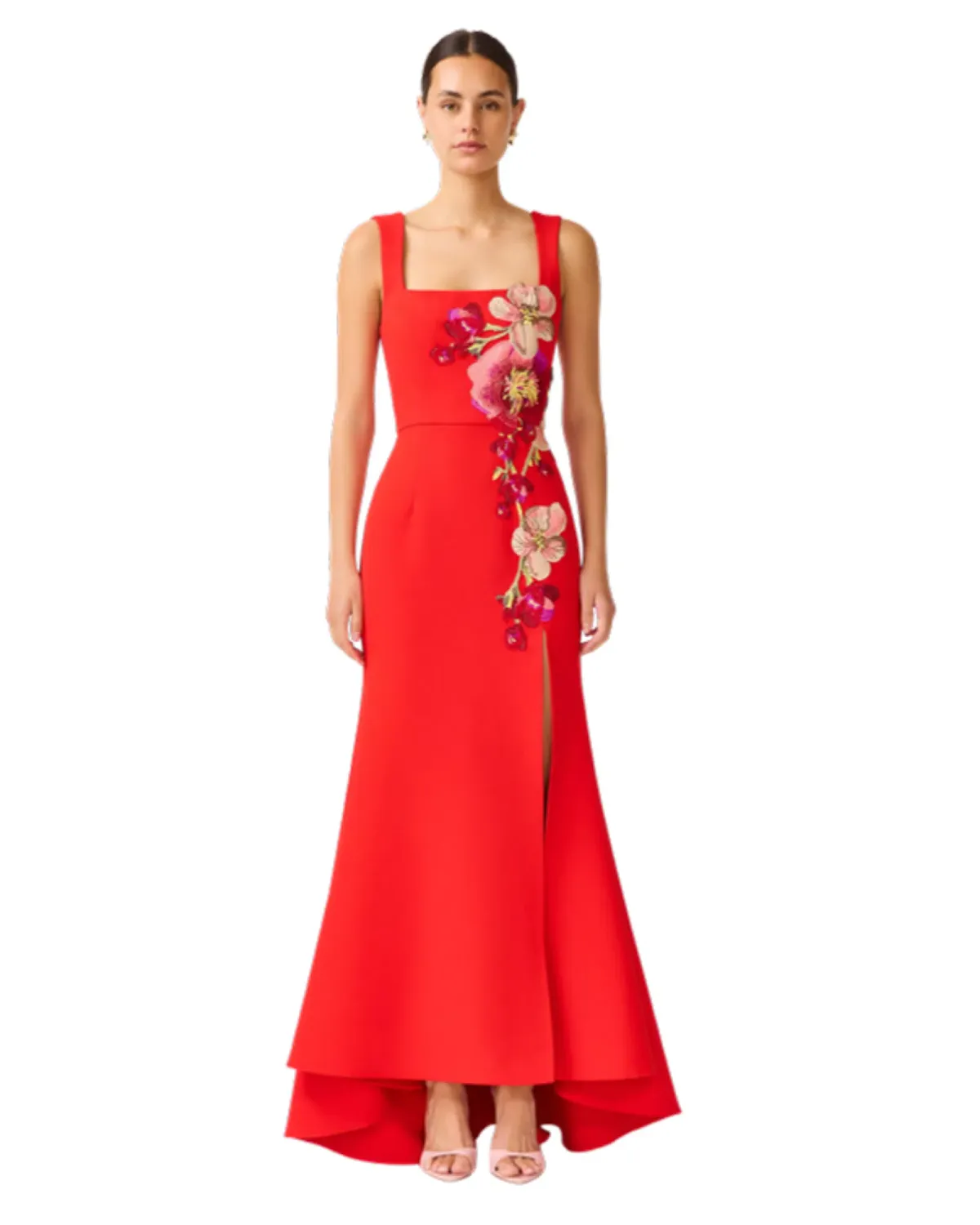Elliatt Fleurisca Embroidered Gown Scarlet Red Size M / AU 10 for rent on The Volte - main image