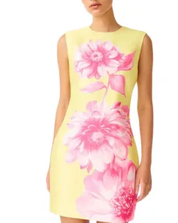 Elliatt Sybella Shift Mini Dress Pink Yellow Floral Mini Size M / AU 10 for rent on The Volte - image 3