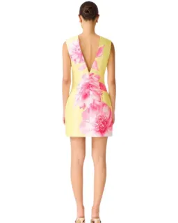 Elliatt Sybella Shift Mini Dress Pink Yellow Floral Mini Size L / AU 12 for rent on The Volte - image 2