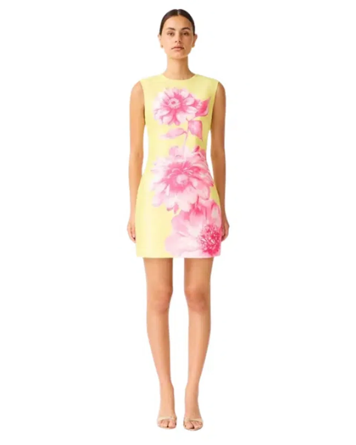 Elliatt Sybella Shift Mini Dress Pink Yellow Floral Mini Size L / AU 12 - Image 1