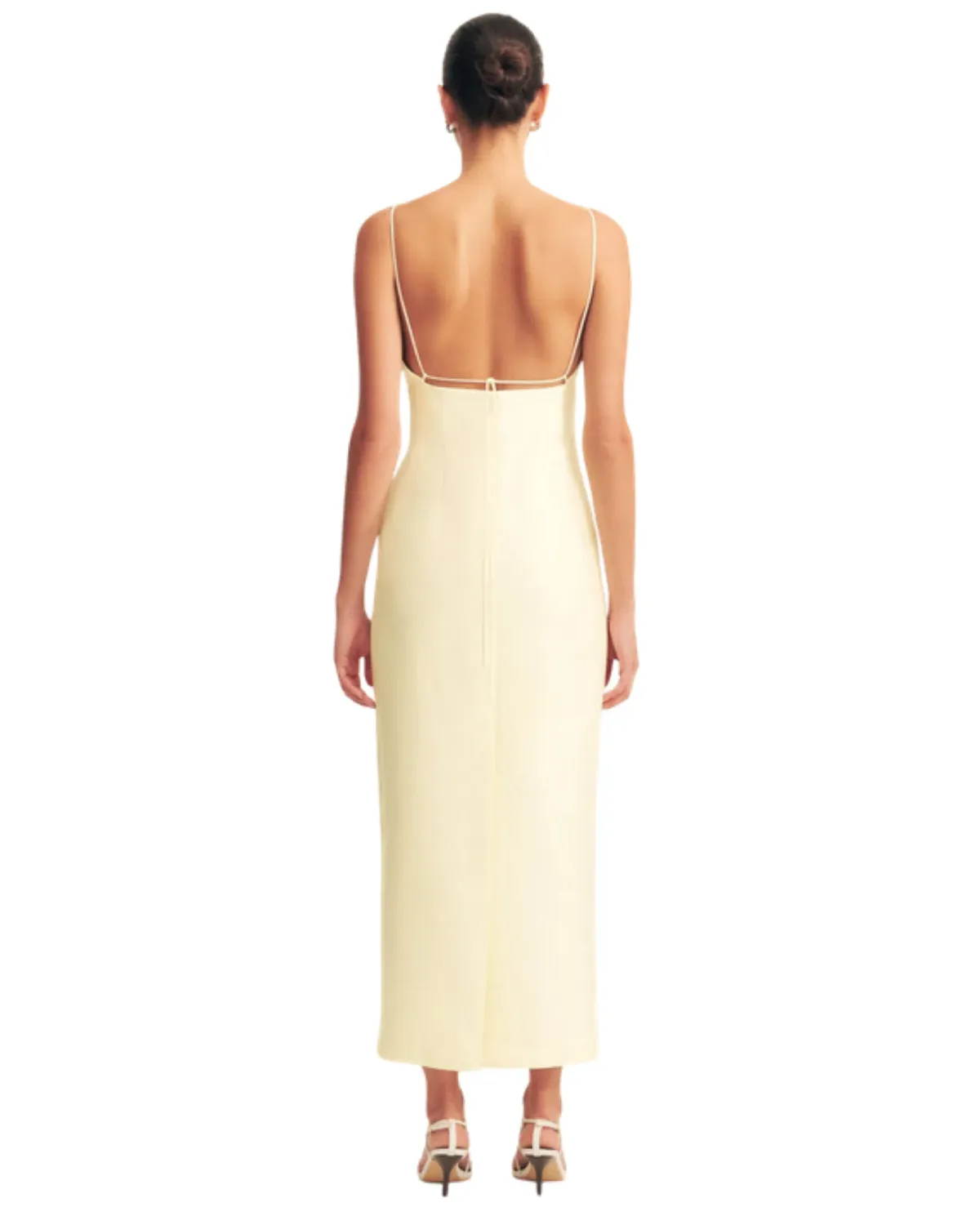 Shona Joy Otis Draped High Neck Midi Dress Yuzu Size 12 - Image 2