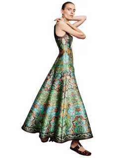 Alemais Charlotte Maxi Gown Watercolour Print Size 10 for rent on The Volte - image 2