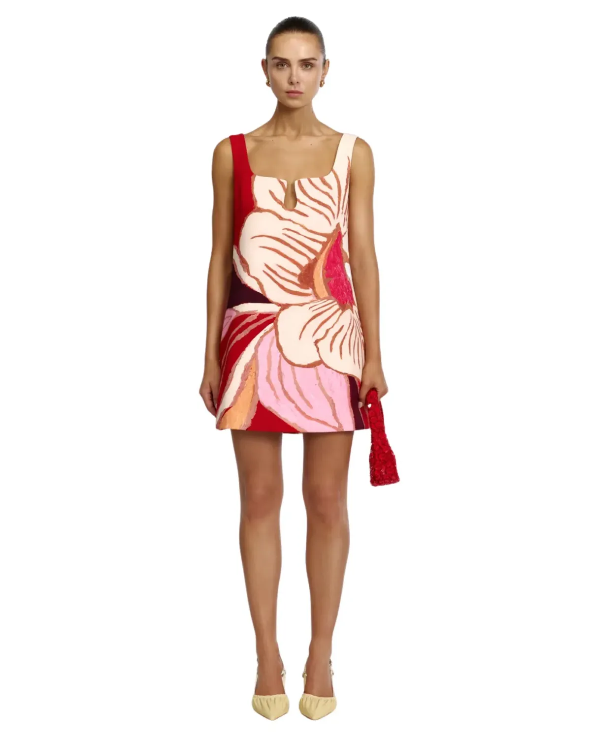 Acler Llewellyn Mini Dress Rouge Eclipse Size 12 for rent on The Volte - main image