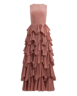 Aje Isodole Maxi Gown Rose Gold Size 12 for rent on The Volte - image 5