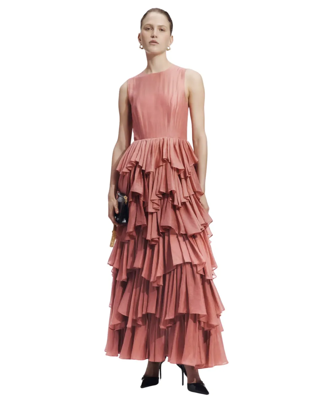 Aje Isodole Maxi Gown Rose Gold Size 12 for rent on The Volte - main image