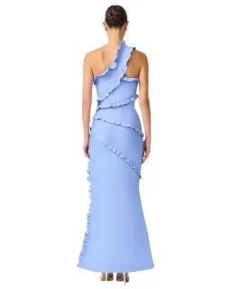 Elliatt Floriana Asymmetric Maxi Gown Cornflower Blue Size L / AU 12 for rent on The Volte - image 3