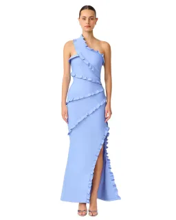 Elliatt Floriana Asymmetric Maxi Gown Cornflower Blue Size L / AU 12 for rent on The Volte - image 1