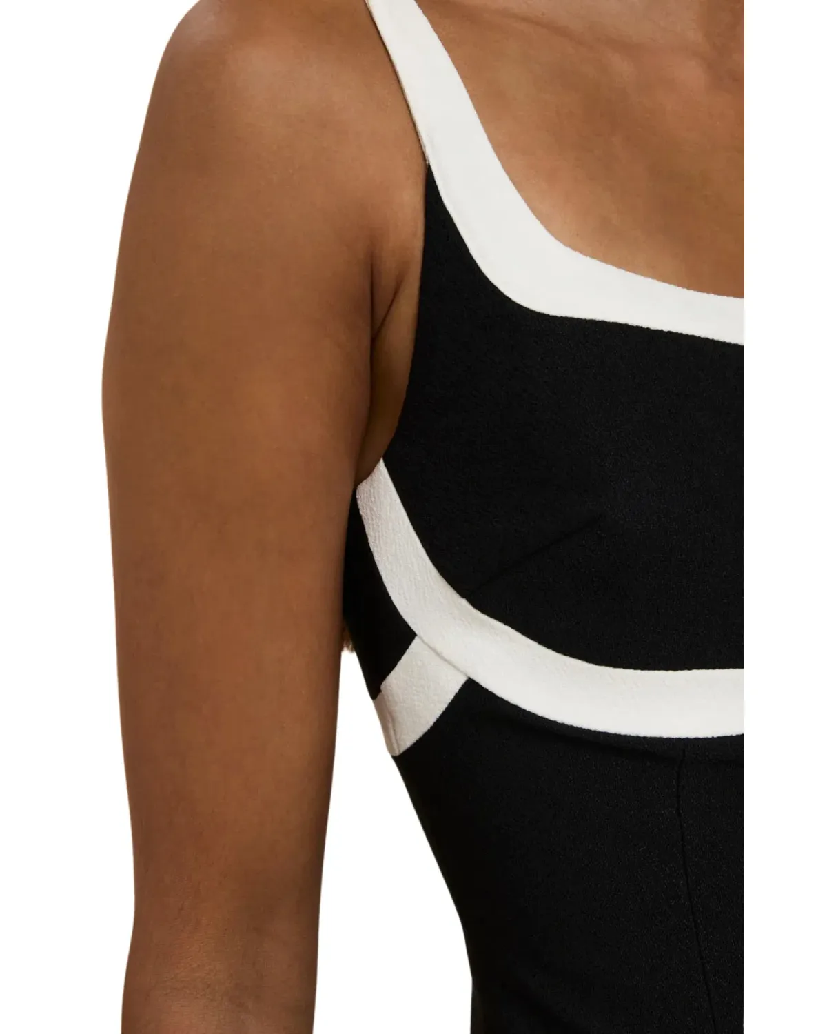 By Johnny Saraya Scoop Split Maxi Dress Black Ivory Size 12 - Image 4
