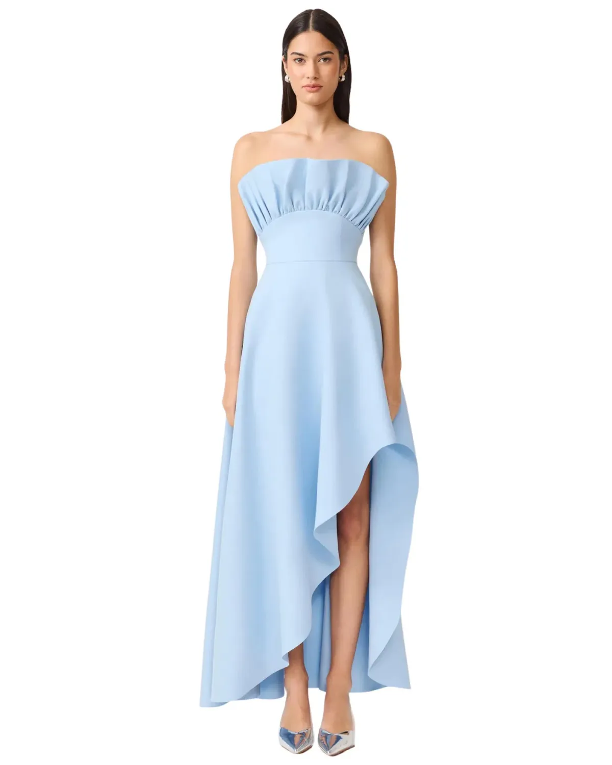 Elliatt Liora Strapless Asymmetric Maxi Gown Powder Blue Size L / AU 12 - Image 1