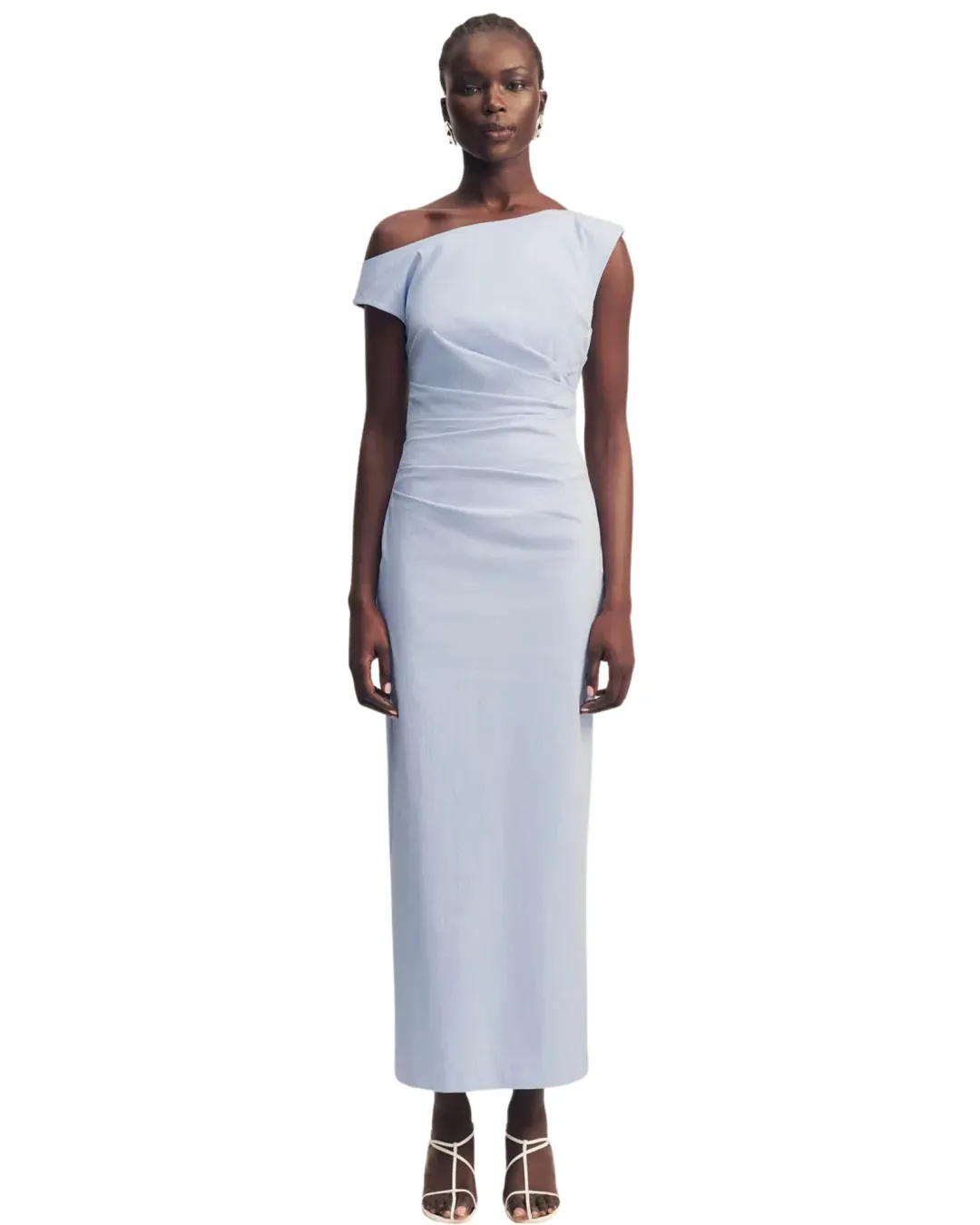 Shona Joy Campbell Off Shoulder Maxi Dress Cornflower Blue Size 8 for rent on The Volte - main image
