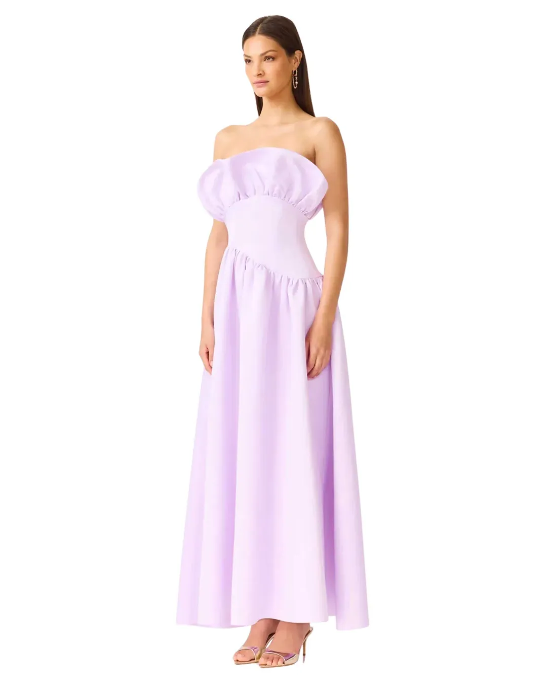 Elliatt Laurel Strapless Maxi Dress Purple Size L / AU 12 for rent on The Volte - main image