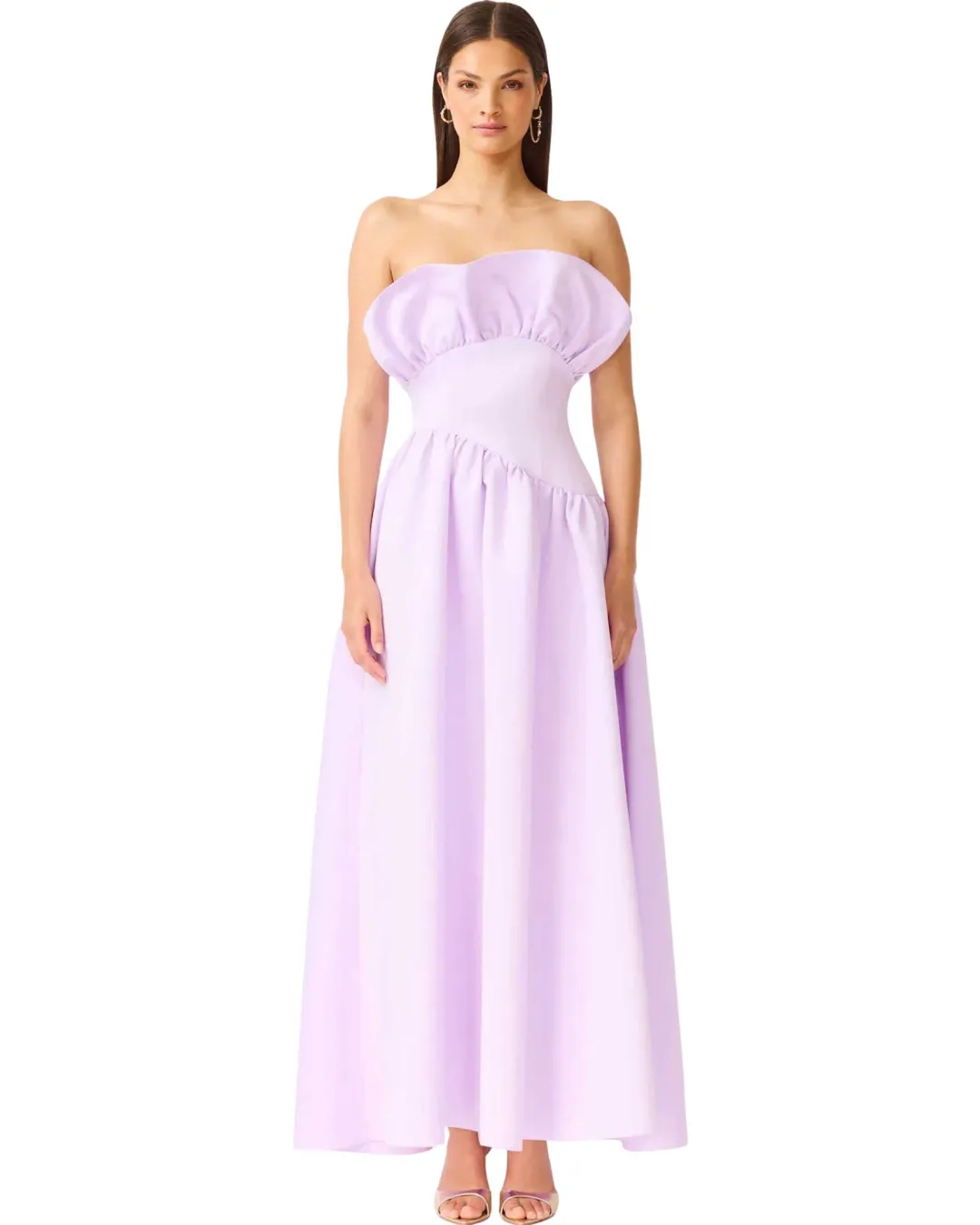 Elliatt Laurel Strapless Maxi Dress Purple Size L / AU 12 for rent on The Volte - main image