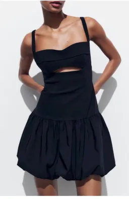 Zara black balloon dress for rent on The Volte - image 1