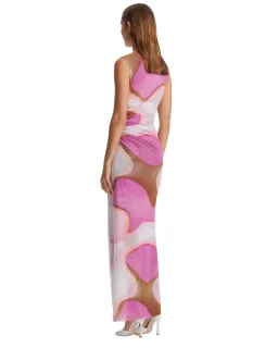 Scanlan Theodore Italian Watercolour Maxi Dress Pink Size 10 for rent on The Volte - image 2