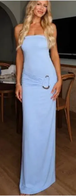 Kookai Powder Blue Maxi dress for rent on The Volte - image 2