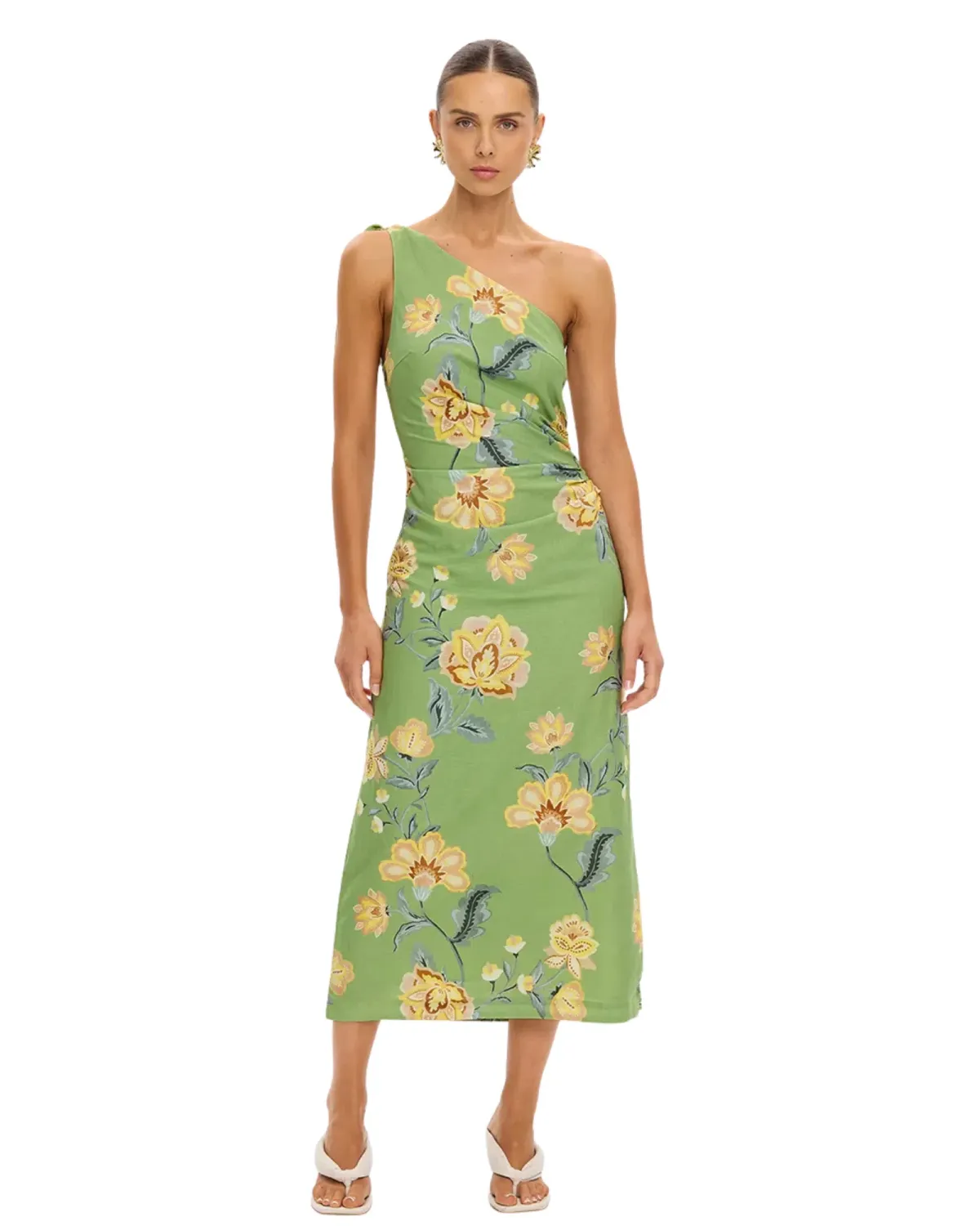 Kivari Eve One Shoulder Midi Dress Size 12 - Image 1
