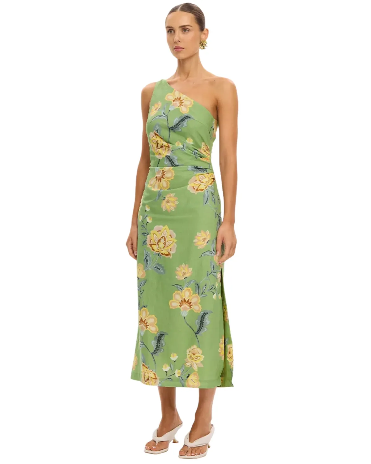 Kivari Eve One Shoulder Midi Dress Size 12 - Image 3