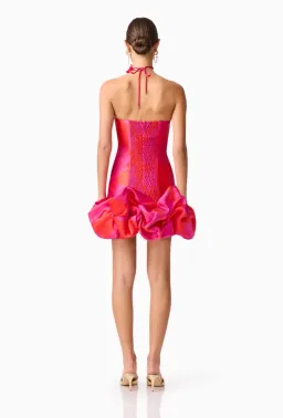 Elliatt Eloise Strapless Mini Dress in Pink & Red Size M for rent on The Volte - image 3