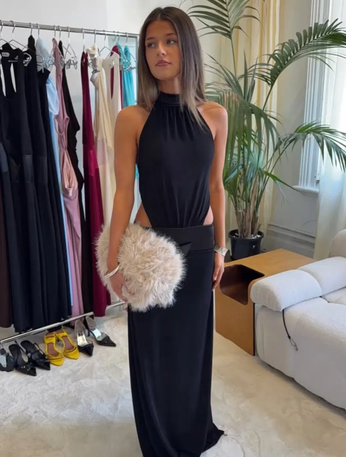 La Marie Ondre Maxi Dress in Black Size XS for rent on The Volte - main image
