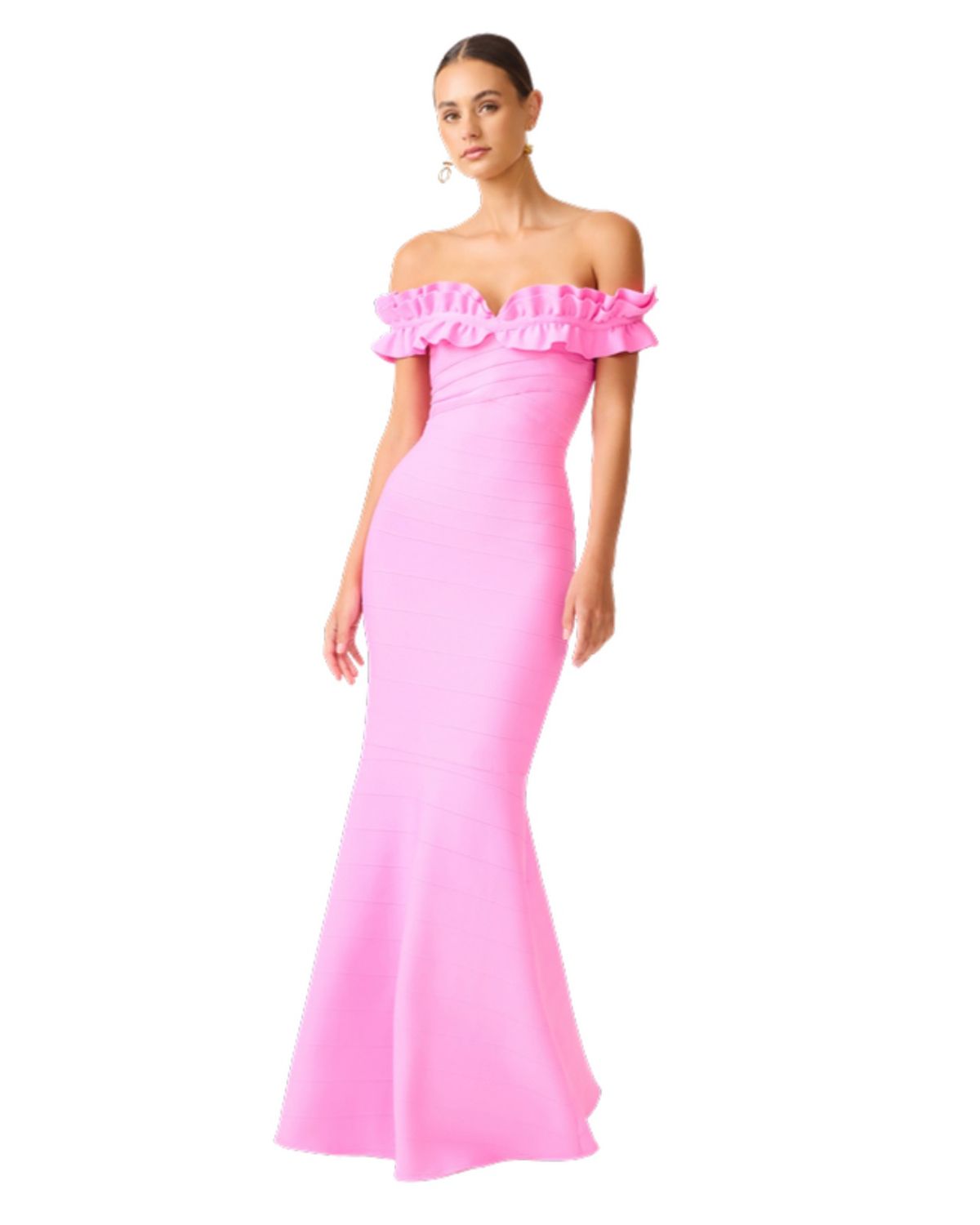 Elliatt Orelia Ruffle Maxi Gown Candy Pink Size L / AU 12 - Image 4