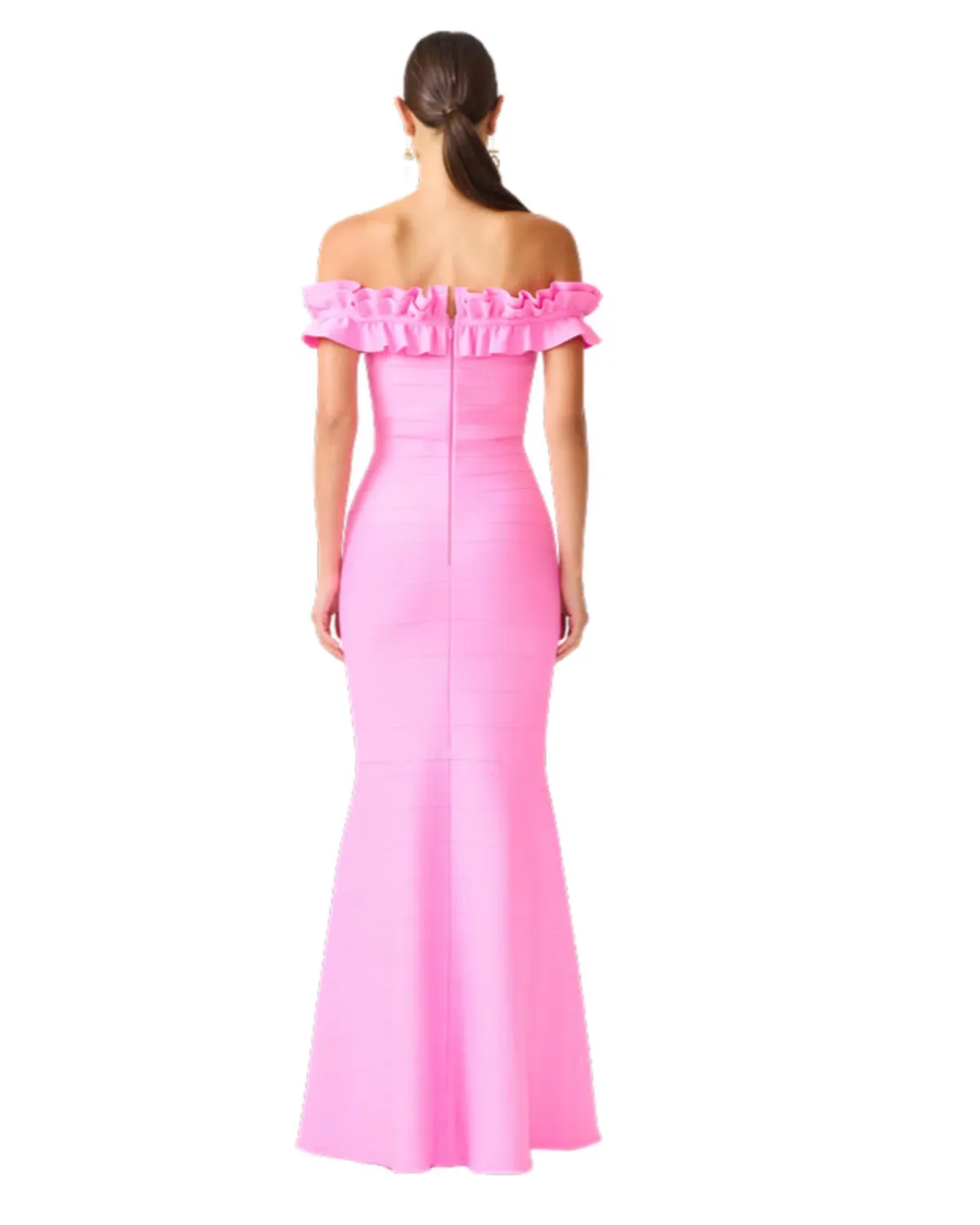 Elliatt Orelia Ruffle Maxi Gown Candy Pink Size L / AU 12 - Image 2