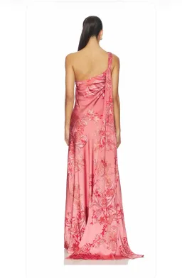 Hemant and Nandita One Shoulder Sash Dress in Coral Size M for rent on The Volte - image 3