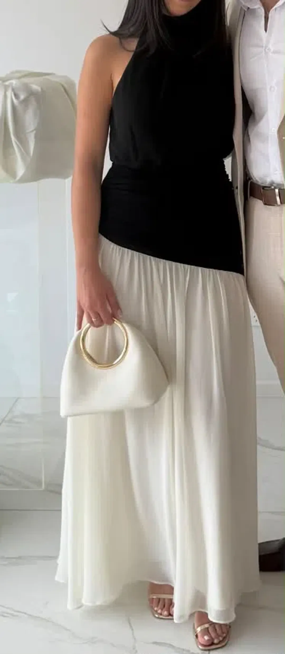 Sheike Florence Gown, Black & White for rent on The Volte - main image