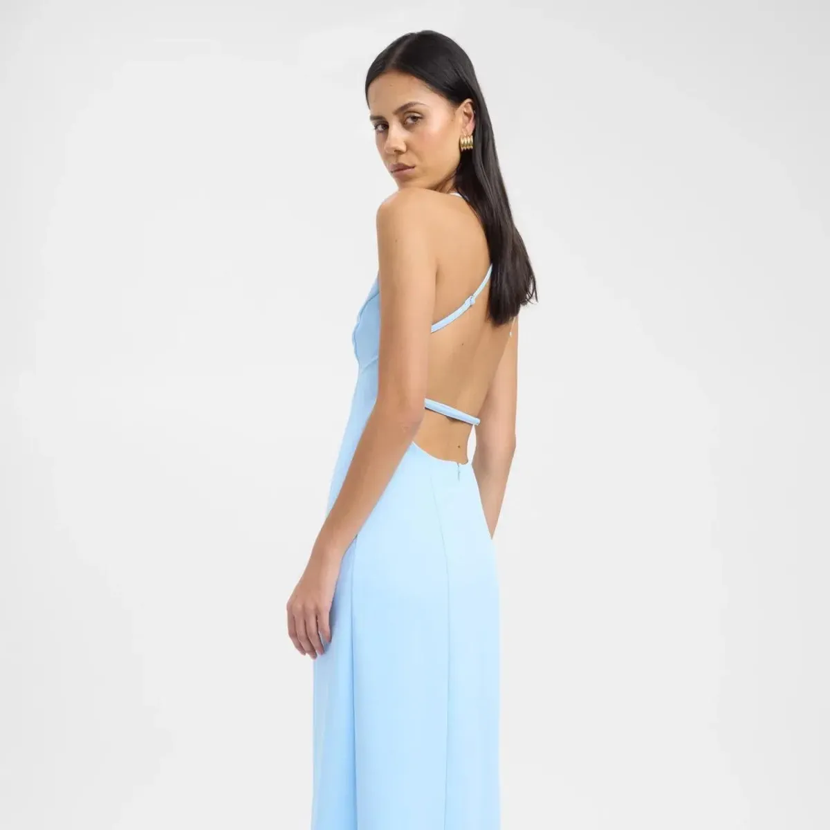 Kookai Ariel Strappy Maxi Light Blue Dress - Image 4