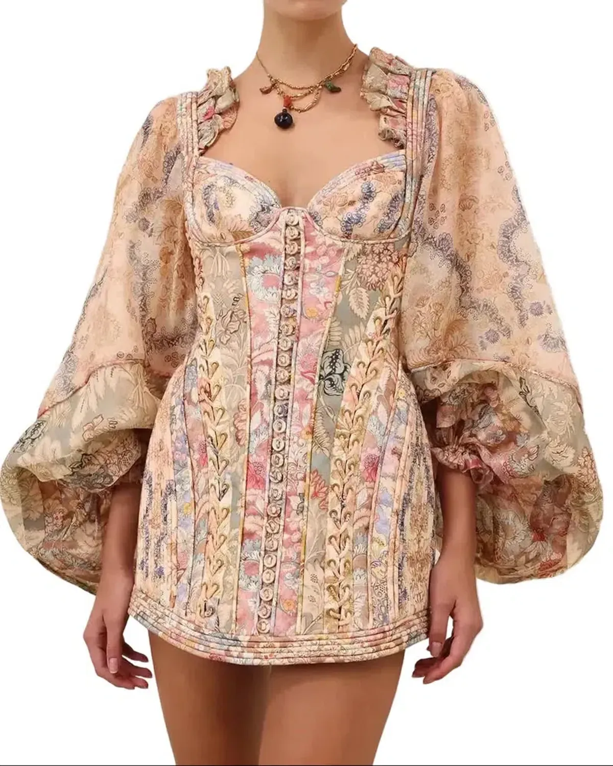 Zimmermann Rebellion Corded Mini Dress (Size OP) - Image 1