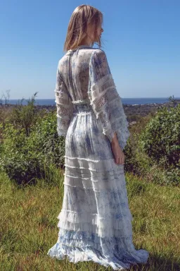 Fillyboo Charm Your Way Sunday Blue Maxi Dress XS for rent on The Volte - image 5