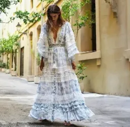 Fillyboo Charm Your Way Sunday Blue Maxi Dress XS for rent on The Volte - image 2