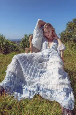 Fillyboo Charm Your Way Sunday Blue Maxi Dress XS for rent on The Volte - image 3