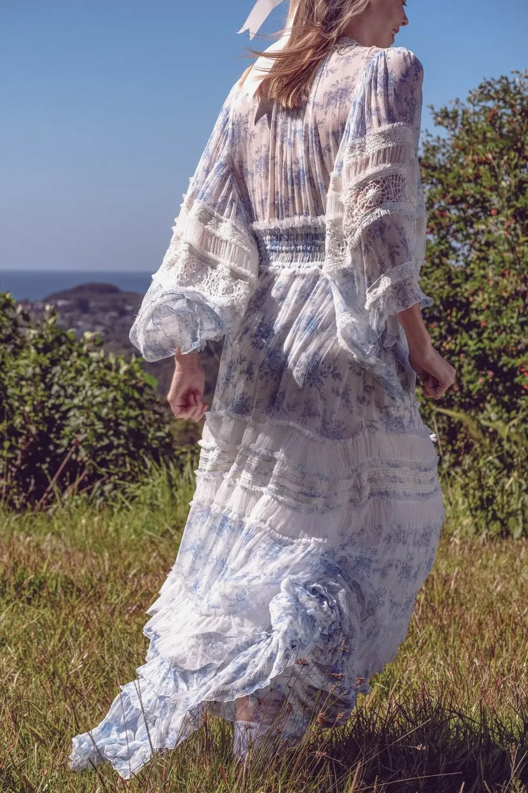Fillyboo Charm Your Way Sunday Blue Maxi Dress XS for rent on The Volte - main image