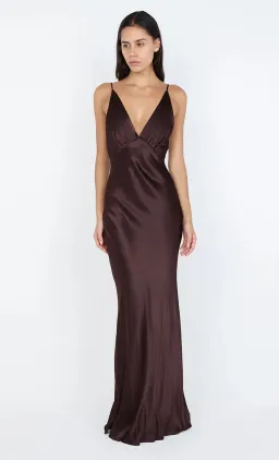 MOON DANCE V MAXI DRESS DARK CHOCOLATE for rent on The Volte - image 1