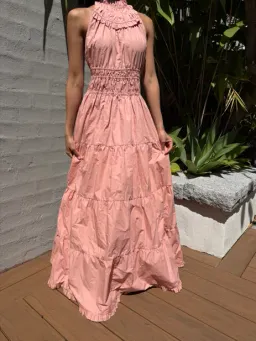 Magali Pascal Jacqueline Maxi Dress Peach Size XS for rent on The Volte - image 5