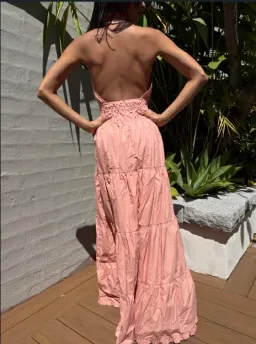 Magali Pascal Jacqueline Maxi Dress Peach Size XS for rent on The Volte - image 3