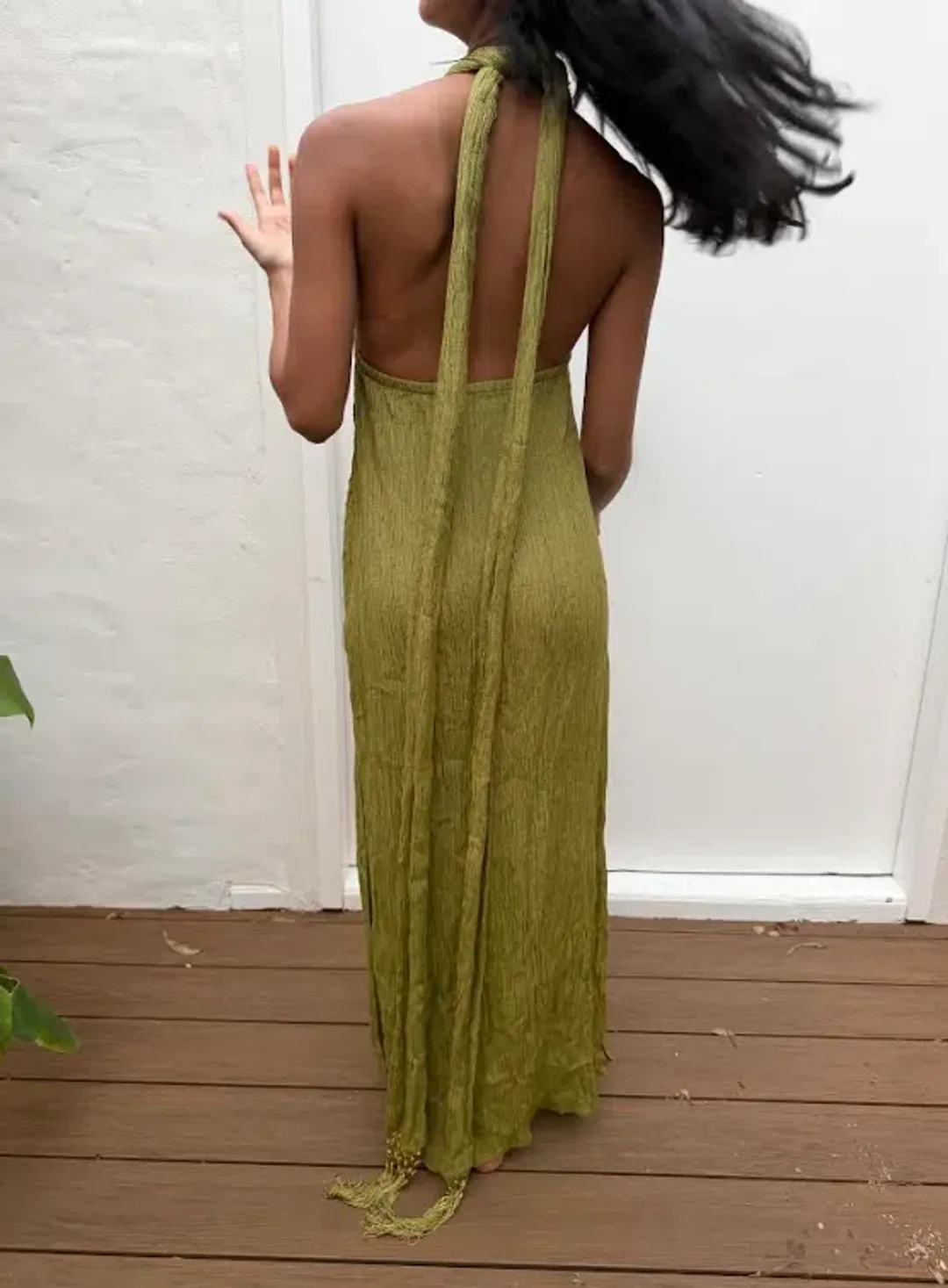 Savannah Morrow Verita Green Maxi Dress Size XXS for rent on The Volte - main image