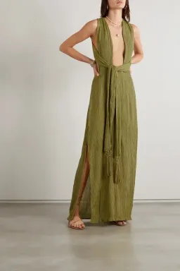Savannah Morrow Verita Green Maxi Dress Size XXS for rent on The Volte - image 1