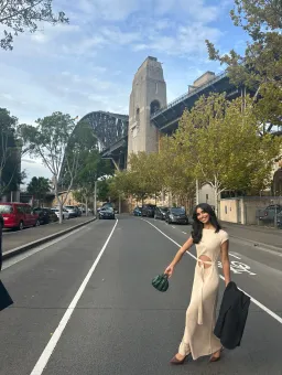Bec and Bridge Beige Maxi Dress with Tie up detail size 6 for rent on The Volte - image 2