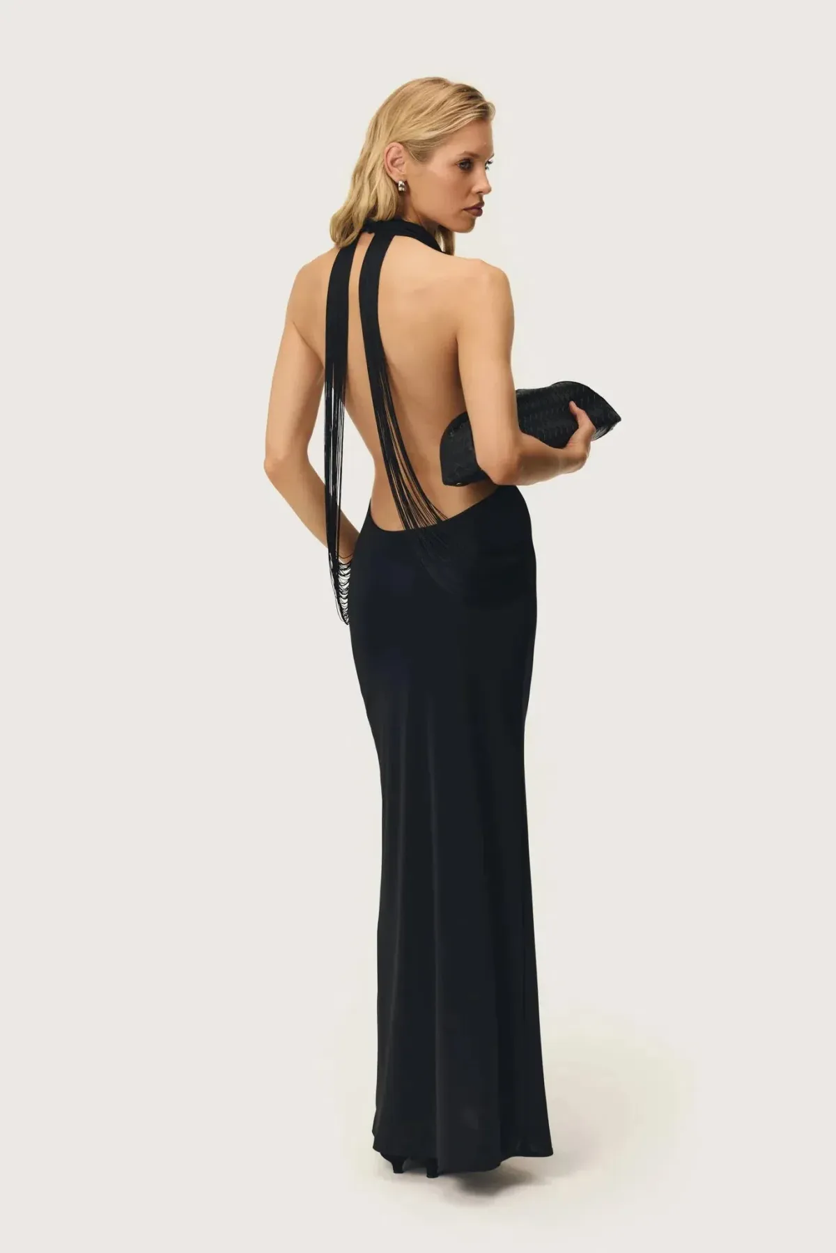 ARCINA ORI JEAN DRESS BLACK SIZE 8 - Image 3