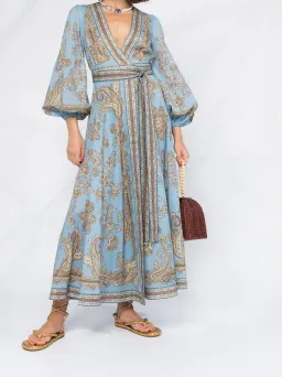 Zimmermann Fiesta Paisley Wrap Long Dress Size 1 / AU 10 for rent on The Volte - image 5