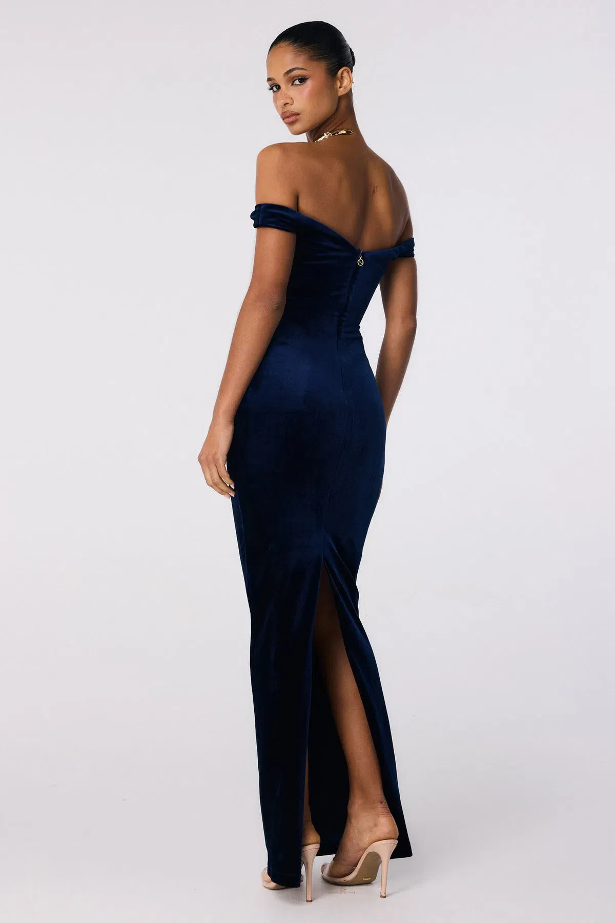 Nookie Valentina Off-Shoulder Gown in Midnight Blue Size M / AU 10 - Image 3
