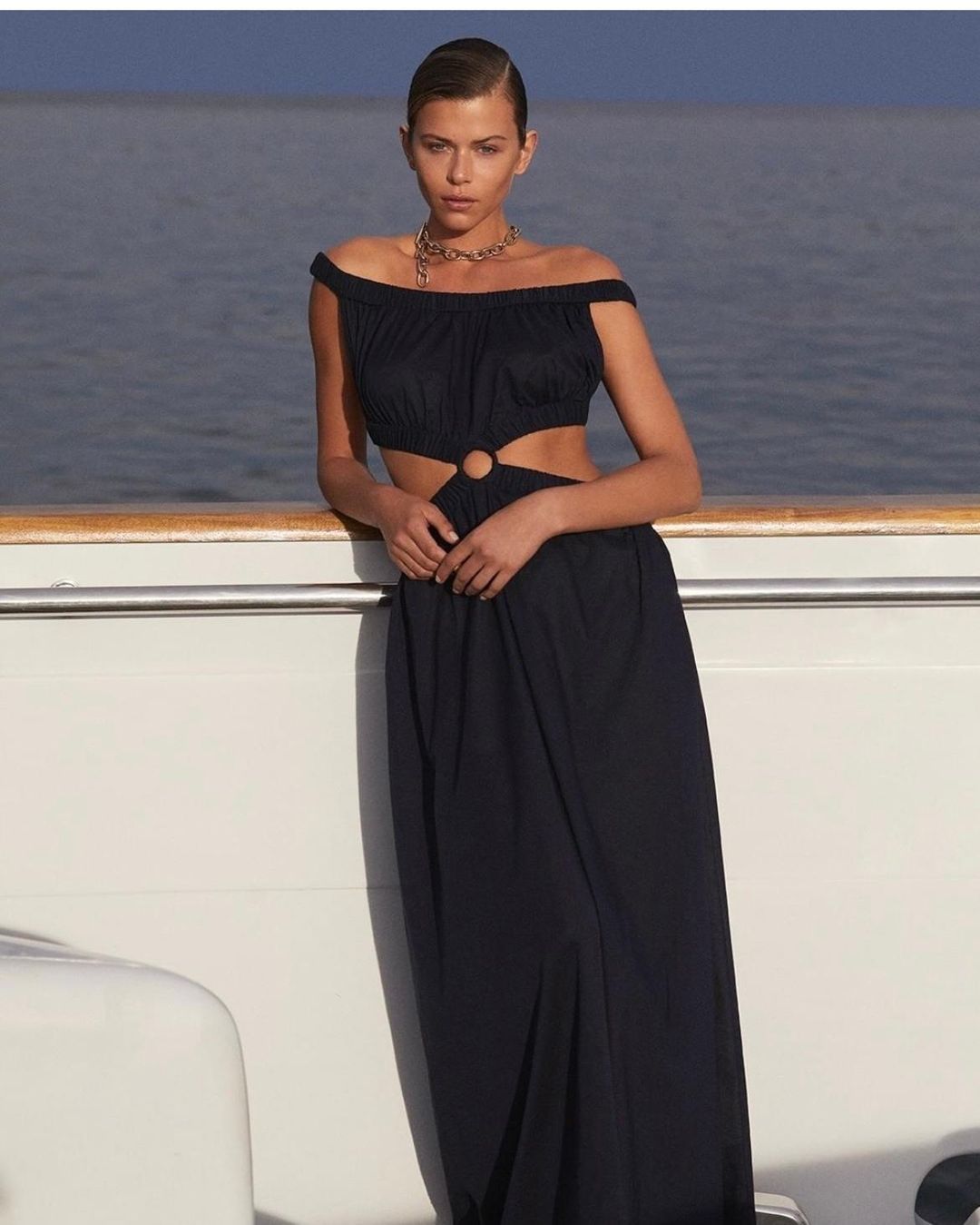 Scanlan Theodore Cotton Voile Ring Dress in Navy Size M for rent on The Volte - main image