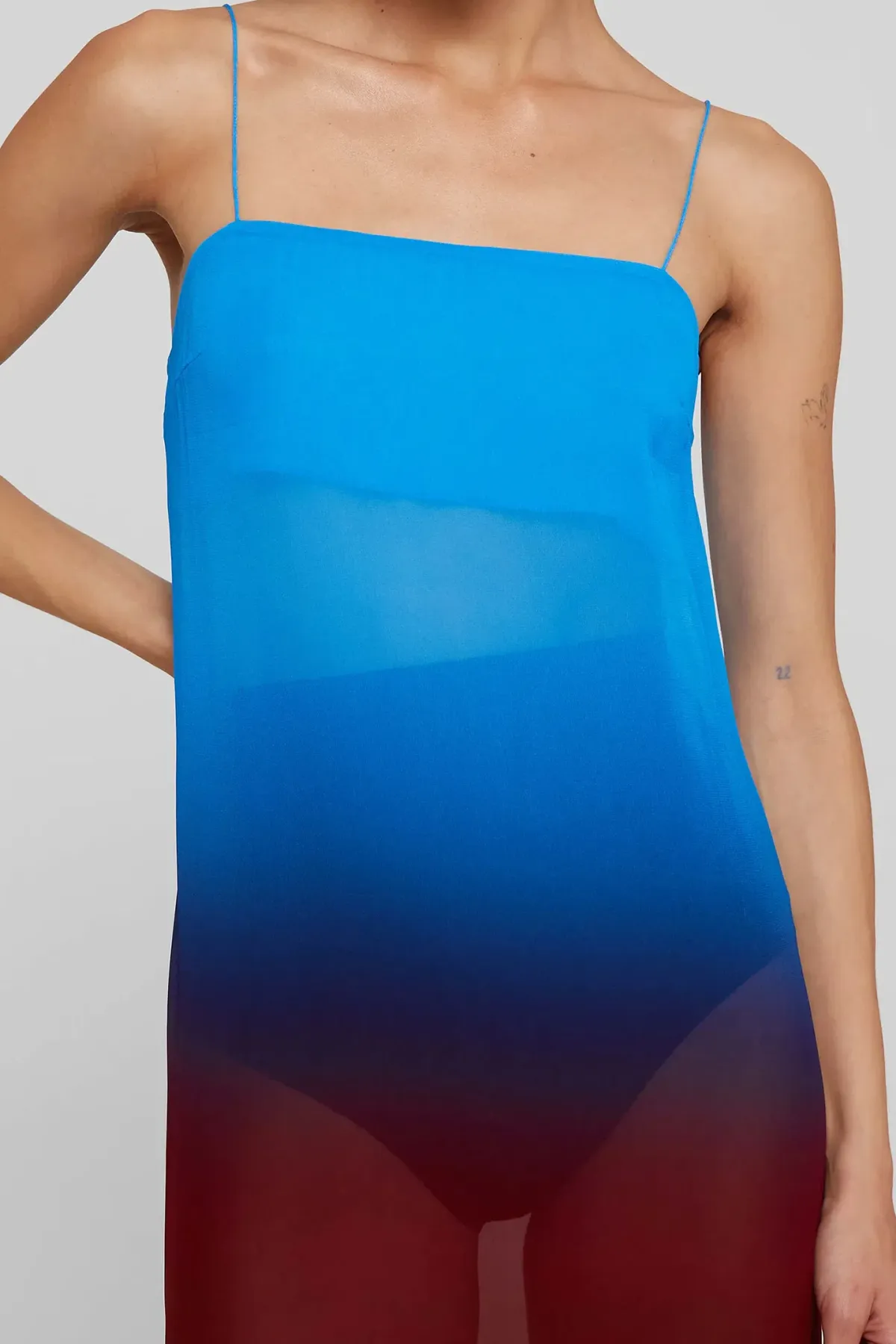 Rat and Boa Arabella Maxi Dress in Blue and Burgundy Size S/AU 8 - Image 3